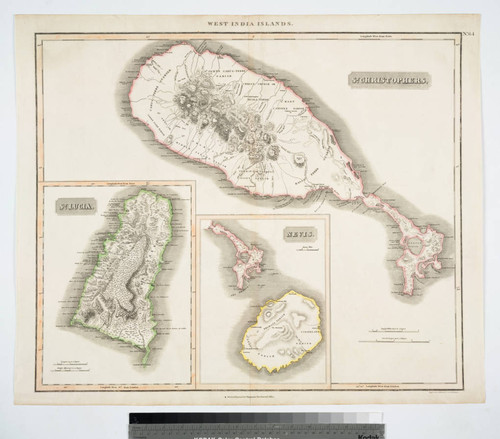 West India Islands - St. Christophers. ; West India Islands - Nevis. ; West India Islands - St. Lucia