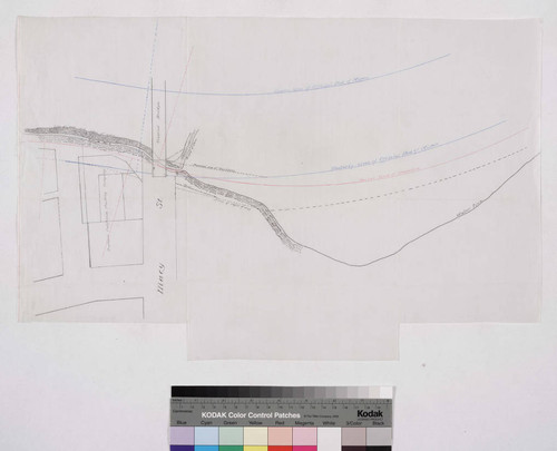 Draft map showing approach to proposed location of Los Angeles Terminal Ry. in vicinity of Macy St