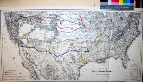 Map of the Texas and Pacific Railway and its connections / Prepared by G.W. & C.B. Colton & Co. 172 William St. New York