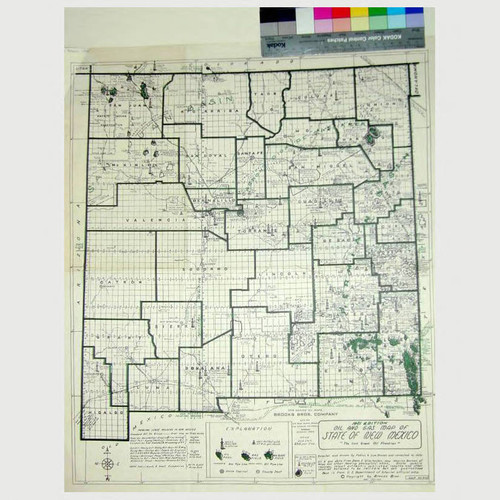 Oil and gas map of State of New Mexico "The last great oil frontier."