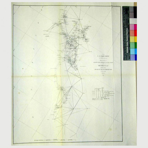 Sketch J showing the progress of the Survey in Section No. X (Middle Sheet) from Pt. Sal to Tomales Bay from 1850 to 1859