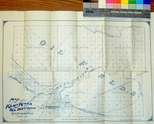 Map of the Kern River oil district, Kern County, California