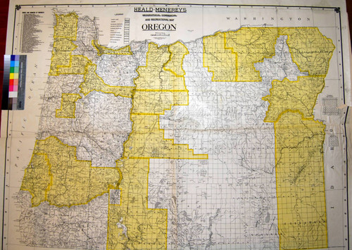 Heald-Menerey's Geographical Commercial and Recreational Map Oregon