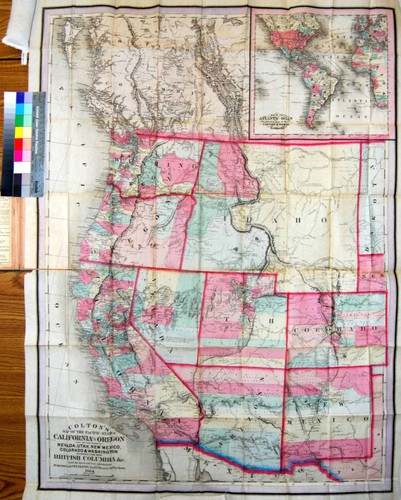 Colton's map of the Pacific States, California and Oregon, with the territories of Nevada, Utah, New Mexico, Colorado & Washington in connection with British Columbia &c., from the latest and best information