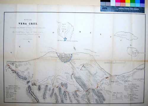 Siege of Vera Cruz, by the U. S. Troops under Major General Scott, in March 1847 / From surveys made by Major Turnbull, Captains Hughes, McClellan & Johnston, Lieutenants Derby & Hardcastle, Topo. Engineers. Drawn by Capt. McClellan