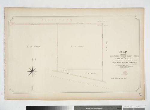 Map showing Minnehaha Street, Amelia Avenue, and Lone Hill Avenue, situated in San Jose Road District, Los Angeles, County, Calif