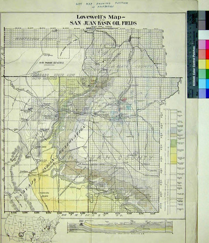 Lovewell's map of the San Juan Basin oil fields