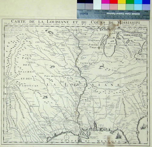 Carte de la Louisiane et du cours du Mississipi : dresseé sur un grand nombre de memoires entrau tres sur ceux de Mr. le Maire / par Guillaume De l'Isle de l'Academie Rle. des Sciences