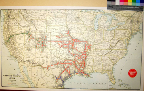 Map of the Missouri Pacific lines and connections