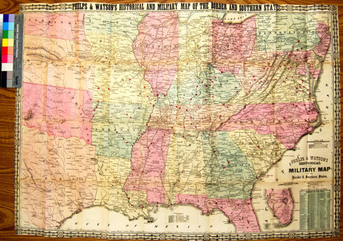 Phelps & Watson's historical and military map of the border and Southern States