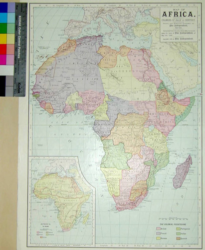 Map of Africa. Changes of Half a Century