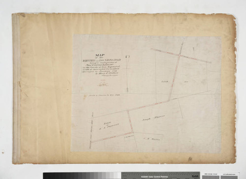 Map of the Whittier and Los Nietos Road being a continuation of Sorenson's Lane in the County of Los Angeles, Calif