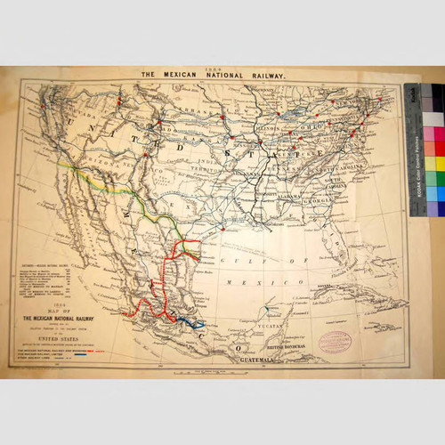 Map of the Mexican National Railway : showing also its relative position to the railway system of the United States both as to the eastern & western halves of the continent