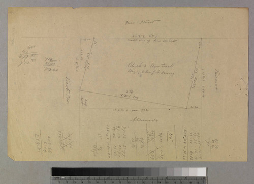 Vine Street Sewer & Grade : Gov. J.G. Downey parcel