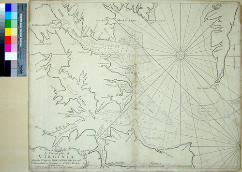 A Draught of Virginia from the Capes to York in York River and to Kuiquotan or Hainton in James River by Mark Tiddeman