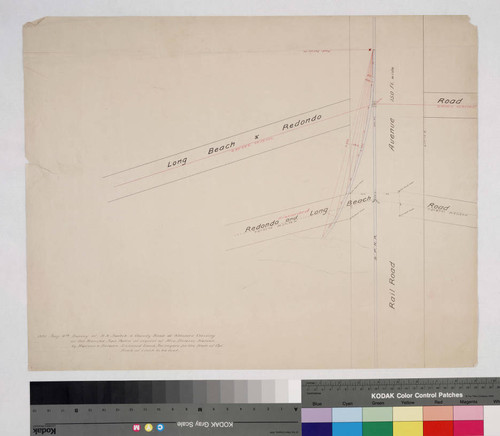 Survey of R.R. Switch & County Road at Watson's Crossing in the Rancho San Pedro