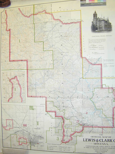 The Official Map of Lewis & Clark Co. Montana : compiled from the latest official records, by order of the Board of County Commissioners / compiled and drawn by John C. Van Hook Helena, Mont