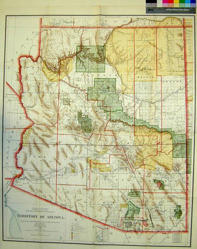 Territory of Arizona : compiled from the official records of the General Land Office and other sources under the direction of Frank Bond Chief of Drafting Division G.L.O