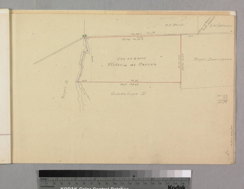 Rancho San Pedro : S73 (partition of 1884-1885, report of referees) - Victoria de Carson parcels