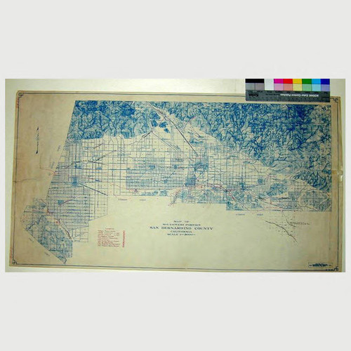 Map of southwest portion of San Bernardino County California