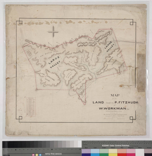 Map of the Land bought by P. Fitzhugh of W. Workman