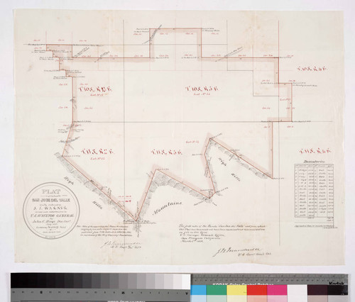 Plat of the Rancho San José del Valle