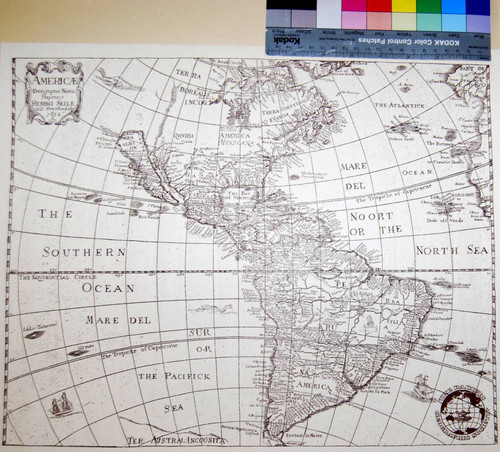 Americae Descriptio Nova Impensis / Henrici Seile Will Trevethen sculp