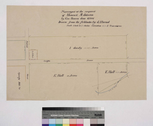 Surveyed at the request of Hancock M. Johnston