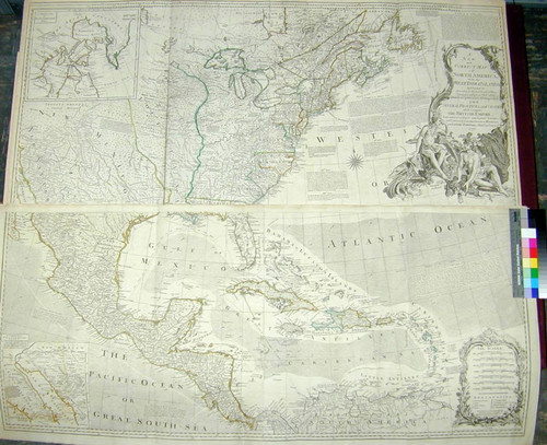 A New and Correct Map of North America with the West India Islands, divided According to the Last Treaty of Peace concluded at Paris 10th Feby.1763, wherein are particularly Distinguished The Several Provinces and Colonies which compose the British Empire, Laid down according to the latest Surveys, and Corrected from the Original Materials, of Govrnr. Pownall, Membr. of Parliamt. 1777