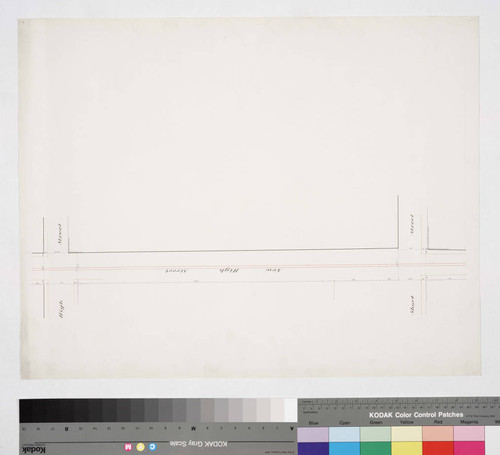 Proposed route described in the application of I.W. Hellman for a franchise for a Street Rail