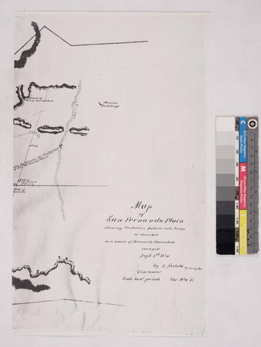 Map of San Fernando Plain showing centerline, foothills and Arroyo