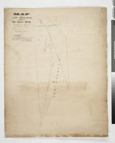 Map of San Diego Road situated in Los Angeles County