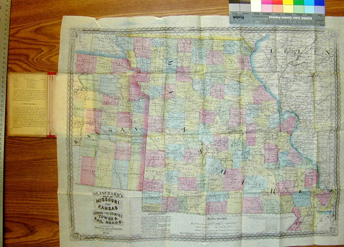 Blanchard's map of Missouri and Kansas : showing the counties, towns & rail roads