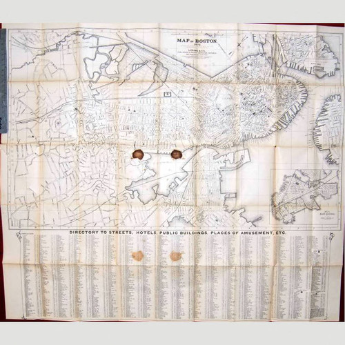 Map of Boston 1872. After the latest surveys with all the improvements in progress / By L. Prang & Co