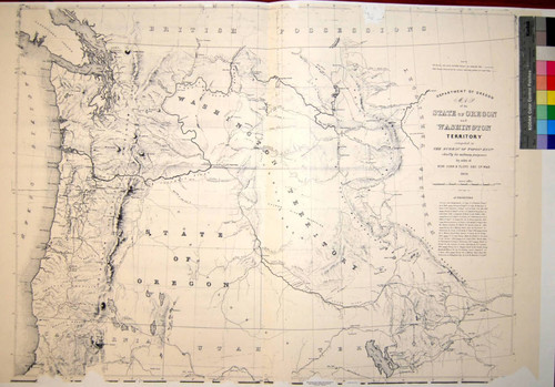 Map of the state of Oregon and Washington Territory : compiled in the Bureau of Topogl. Engrs. chiefly for military purposes / by order of Hon. John B. Floyd. Sec. of War 1859