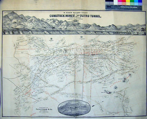 W. Rose's Revised Chart of the Comstock Mines and Sutro Tunnel, State of Nevada / Compiled & Drawn by W. Rose. October 1878