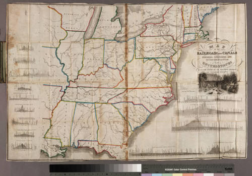 Map of the railroads and canals finished, unfinished and in contemplation in the United States