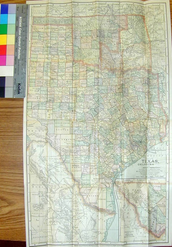 Map of Texas, Oklahoma and Indian Territory