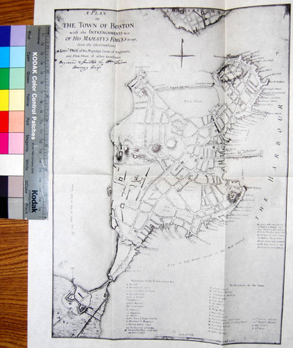 A plan of the town of Boston : with the intrenchments [sic] &ca. of His Majesty's forces in 1775 / from the observations of Lieut. Page of His Majesty's Corps of Engineers, and from those of other gentlemen