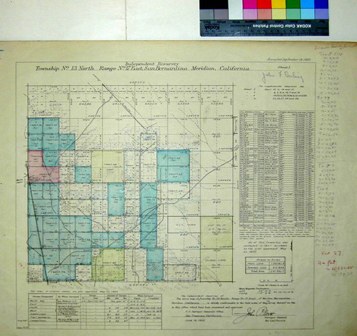 Independent Resurvey Township No. 13 North, Range 17 East, San Bernardino Meridian, California