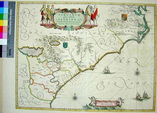 Virginiae partis australis ; et Floridae partis orientalis ; interjacentiumque regionum nova descriptio