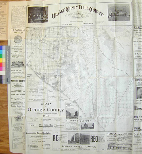 Map of Orange County and portions of adjoining counties