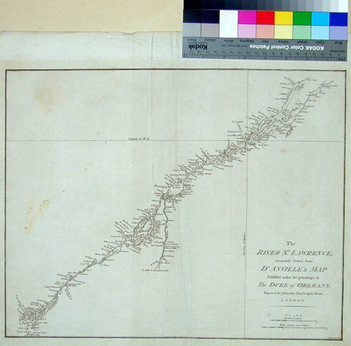 The River St. Lawrence, accurately drawn from D'Anville's Map Published under the patronage of The Duke of Orleans