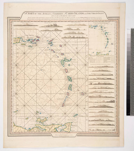 Chart of the Antilles, or Charibbee, or, Caribs Islands, with the Virgin Isles, by L. S. de la Rochette MDCCLXXXIV. (1784) From the situation of the Caribs Islands, compared with that of the Westernmost Isles of the Mexican Gulf, They are named Windward Islands by the Spaniards, as well as by the French, the Dutch, and the Danes while the English, who consider the position of those Islands respectively to Barbadoies give them the name Leeward Islands, or Leeward Charibee Islands