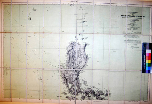 Carta General (en dos hojas) del Archipiélago Filipino leventada principalmente por la Comision Hidrografica al mundo del Capitan de navio D. Claudio Montero Y Gay hasta el año 1870 con adiciones hasta 1875