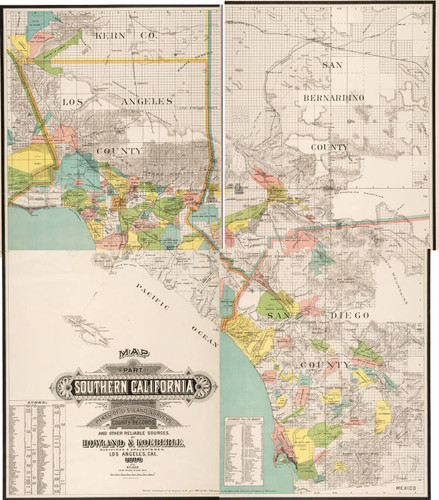 Map of a Part of Southern California : accurately compiled from Plats of U. S. Land Surveys, County Records and other reliable sources