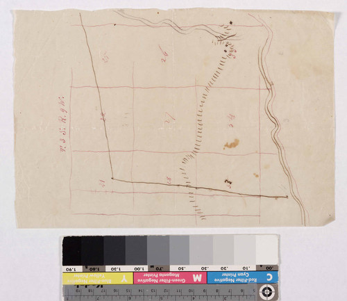 Sketch map of Rancho Cañón de Santa Ana, sec.s 21-23, 26-28, 33-35, T.3S. R. 9W. and sec.s 2-4, T.4S. R.9W. S.B.M