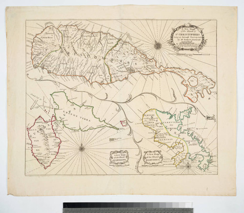 New Map of the Island of St. Christophers being an Actual Survey taken by Mr. Andrew Norwood, Surveyr. Genll. By John Thornton at the Sign of England Scotland & Ireland in the Minories London. ; New Map of the Island of Guardalupa. ; New Map of the Island of Martineca