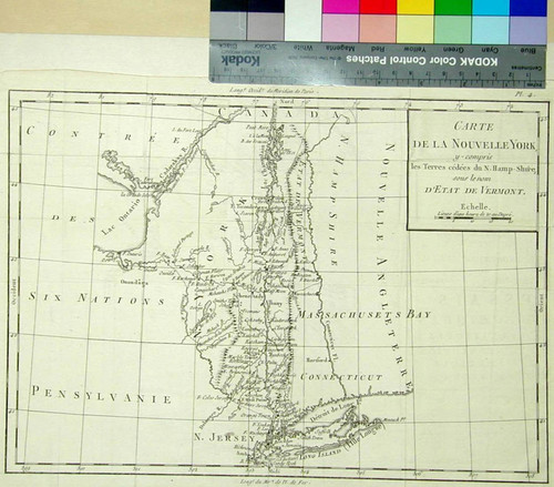 Carte de le Nouvelle York, y-compris les terres cédées du N. Hamp-shire, sous le nom d'Etat de Vermont