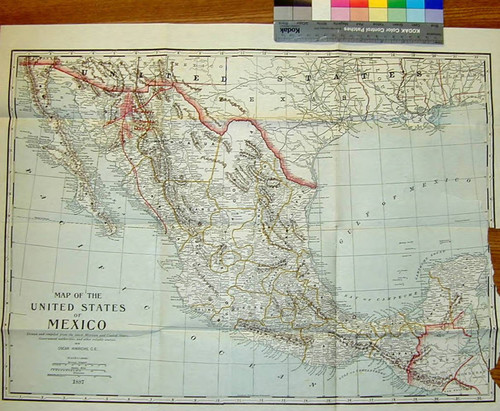 Map of the United States of Mexico : drawn and compiled from the latest Mexican and United States Government authorities and other reliable sources / by Oscar Hinrichs, C. E